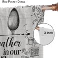 thumbnail image 5 of Rustic Food Kitchen Curtains Vintage Cooking Sign Kitchen Wall Decor Farmhouse Retro Vegetable Cafe Curtains Beige Brown Dining Room Window Drapes 2 Panels 42x84, 5 of 6