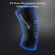 thumbnail image 2 of HX03 1 Pair Sports Protective Knee Pad 3D Weaving Elastic Running Fitness Knee Guard Sleeve - Black, 2 of 5