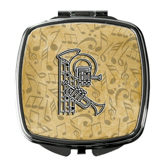 Letter R Musical Instrument Alphabet Compact Mirror