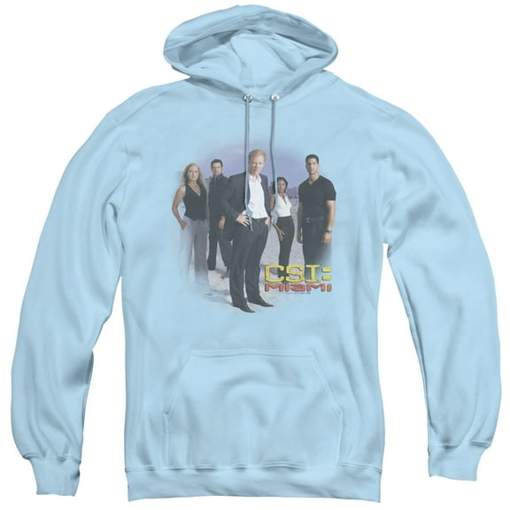 Csi Miami Cast Adult Pullover Hoodie Sweatshirt Light Blue