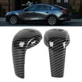 thumbnail image 1 of Gear  Knob Trim, ABS Carbon Fiber Look Easy Installation Wearproof Gear  Head Cover Scratch Free  For CX-3 CX-5 CX-9, 1 of 8
