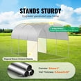 thumbnail image 2 of Walk-in Greenhouse Tunnel, 9.6x6.4x6.2ft Hoop House, Galvanized Steel Frame, PE Cover, Roll-up Door & 6 Windows - Outdoor Plant Protector, 2 of 7