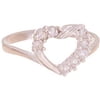 Crystal Swarovski 18kt White Gold-Plated Sterling Silver Kids' Heart Ring
