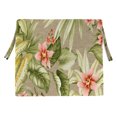 thumbnail image 3 of Jordan Manufacturing 17" x 19" Tahiti Sunrise Multicolor Floral Rectangular Outdoor Chair Pad Seat Cushion with Ties (2 Pack), 3 of 12