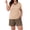 Leopard Khaki, variant on PINKSIR Womens Pajama Sets Plus Size 2 Piece Short Sleeve Shorts Lounge Sets with Pockets