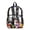 Abstract Pop Art Geometric & Floral Pattern, variant on Cartoon Underwater Shark & Starfish See Through Bookbag with Heavy Duty Adjustable Straps Backpack, Side Pockets 17 Inch Clear PVC Backpack for School