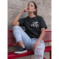 thumbnail image 2 of Trendy Get Your Cupid On Graphic Women Black T-Shirt, Female Small, 2 of 4