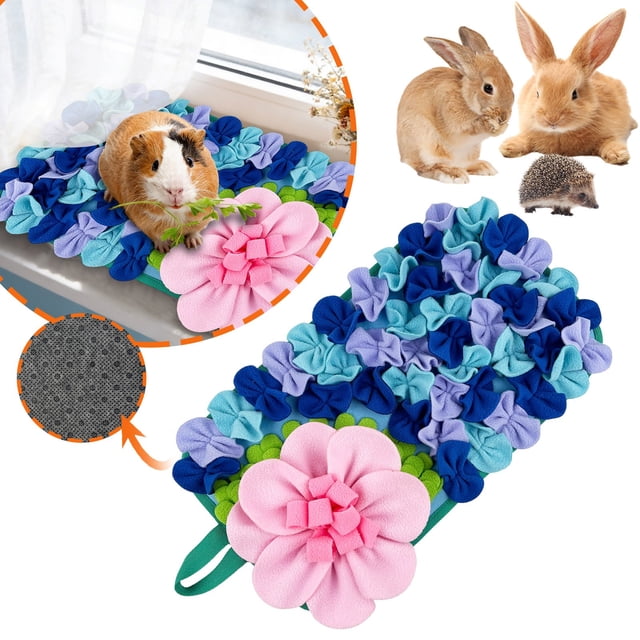 Interactive Feeding Snuffle Mat for Small Animals Shaped foraging Mat for Rabbits Pigs Hedgehogs & Small Dogs Stimulates Natural foraging Instincts Decoration