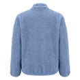 thumbnail image 6 of GXIPO Women 2024 Fall Winter Fleece Jackets Full Zip Long Sleeve Casual Soft Fuzzy Shaggy Teddy Coats Jacket Outerwear Sky Blue S, 6 of 6