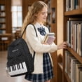 thumbnail image 5 of Piano Backpack for Women, Polka Dot Backpack with Keyboard Design, Cute Y2K Daypack for Travel, Work and Daily Use,Blue, 5 of 6