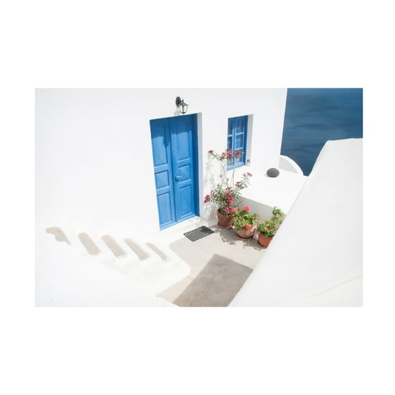 Trademark Fine Art Linda Wride Steps Down To Blue Canvas Wall Art