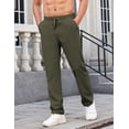 thumbnail image 3 of COOFANDY Mens Casual Pants Elastic Waist Chino Pants Lightweight Drawstring Pants with Pockets, 3 of 6