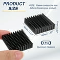 thumbnail image 2 of Uxcell Heatsink Aluminum Heat Sink with Thermal Sticker for Raspberry Pi and Other Electronics 40x40x11mm 3 Black, 2 of 6