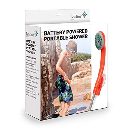 ivation battery powered handheld portable shower