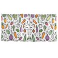 thumbnail image 7 of Yayeee Kitchen Curtains Tier Set of 2 Light Filtering 57"x24" Over Sink Window Panels, Purple Vegetables Pattern, 7 of 7