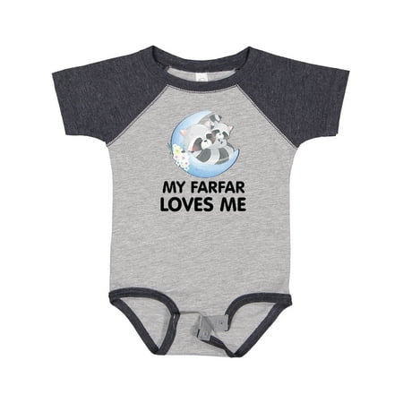 

Inktastic Raccoon My Farfar Loves Me Gift Baby Boy or Baby Girl Bodysuit