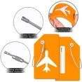 thumbnail image 2 of " 6 Pcs Luggage Tags, Silicone Baggage Labels, Suitcase Tags, Handbag Tag Labels Travel Accessories to Quickly Spot Luggage Suitcase(Orange）", 2 of 5