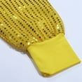 thumbnail image 4 of Womens Pants Trendy Shiny Sequins Street Dance Outfits Hop Jazz Dance Performance Full Zipper Tops with Harem Pants Set Womens Work Pants Yellow XL, 4 of 6