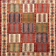 thumbnail image 1 of Ahgly Company Machine Washable Indoor Square Traditional Red Area Rugs, 7' Square, 1 of 7