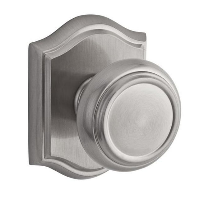 Baldwin EN.TRA.TAR.150 Entry Traditional Knob & Traditional Arch Rose, Satin Nickel
