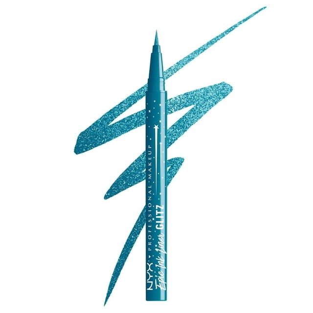 Delineador de Ojos Nyx Professional Makeup Epic Ink Liner GLITZ Tapered Twinkle Azul Brillante