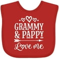 thumbnail image 3 of Inktastic Grammy and Pappy Love Me Girls Granddaughter Girls Baby Bib, 3 of 4