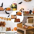 thumbnail image 2 of Halloween decoraciónes Adornos de mesa de madera con mensaje Feliz Halloween, letreros de decoración de mesa Cushaw naranja, decoraciones para fiestas de Halloween, 2 of 8