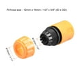 thumbnail image 3 of Garden Water Hose Connector,1/2 ID,Plastic Repair Kit,Quick Connect Fittings Adapter Yellow 2pcs, 3 of 5