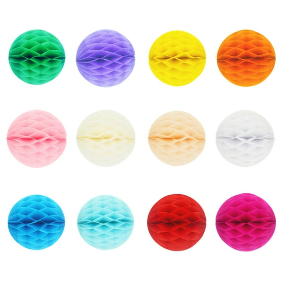 Honeycomb Paper Party Decorations Hanging Bunting Pom Poms Flower Garland for Birthday Christmas Celebration