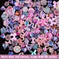 thumbnail image 4 of 100 pcs Sparkling Acrylic Nail Charms - Butterfly, Bear, Flower, Heart, Crown, Starry AB Rhinestones - Perfect for Nail Art and DIY Manicures, 4 of 5