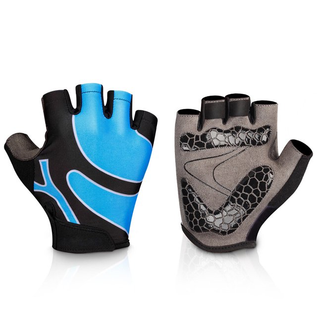 Guantes deportivos medio dedo: guantes de fitness unisex a prueba de golpes guantes de levantamiento de pesas