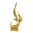thumbnail image 3 of CoudarTitie Abstract Sculpture Aesthetic Collection Creative Flame Statue Resin Figurine for Gold, 3 of 9