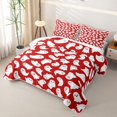 thumbnail image 3 of Homewish Halloween Ghost Quilt King for Boys Girls, Red Cute Spooky King Coverlet Set, 3pcs, 3 of 7