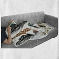 thumbnail image 6 of Bohemian Soft Flannel Fleece Throw Blanket, Detailed Big and Small Several Bird Feathers in Vibrant Colors Bohemian Design, Cozy Plush for Indoor and Outdoor Use, 50" x 60", Multicolor, by Ambesonne, 6 of 6