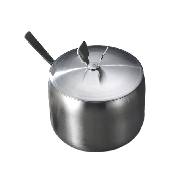 Yingyy Sucrier Café Thé Pot à Épices Pot de Rangement avec Gadgets de Cuisine Récipient à Sel Design Intégré Fournitures de Cuisine Pot à Épices Argent type 1 S