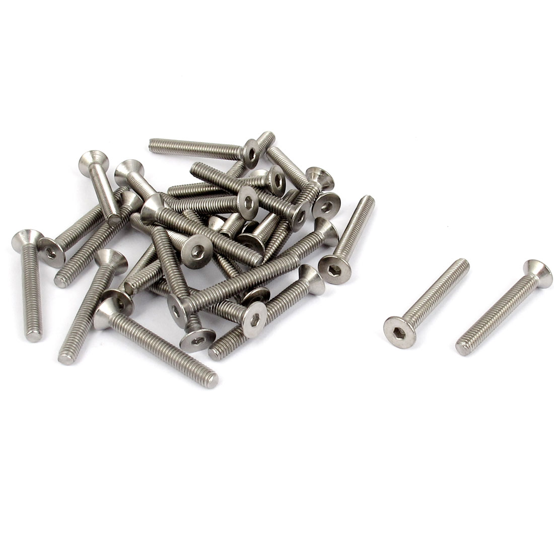 M4 x 10mm Metric Hex Socket Countersunk Flat Head Screw Bolts 30PCS M4 x 10mm Metric Hex Socket Countersunk Flat Head Screw Bolts 30PCS