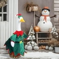 thumbnail image 3 of Hometravel Large Porch Goose Costume, 2025 Big White Bee Design Christmas Outfit for Lawn Decoration, Seasonal Festive Wear for Outdoor Display, Holiday Decor, 3 of 6