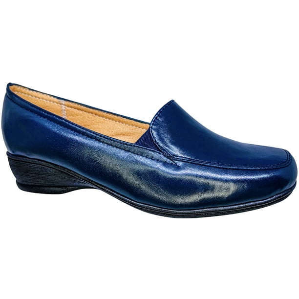 Zapato de Mujer en Piel Borrego para Pie Diabetico Cómodo Mocasin Casual