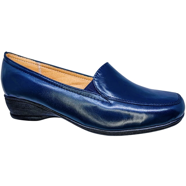 Zapato de Mujer en Piel Borrego para Pie Diabetico Cómodo Mocasin Casual