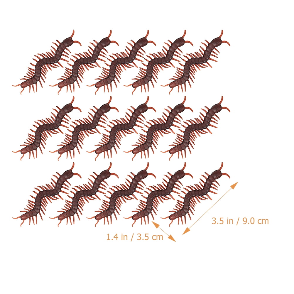 Rakiuty Lot De 20 Insectes En Plastique Réalistes – Mille-pattes Jouets Sensoriels Anti-stress, Pour Halloween Et Déco