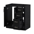 thumbnail image 3 of Dasun 30'' Bathroom Vanity without Sink,Solid Wood Frame Bathroom Storage Cabinet Only, Freestanding Vanity Set with 3 Drawers& Soft Closing Doors, Black, 3 of 5
