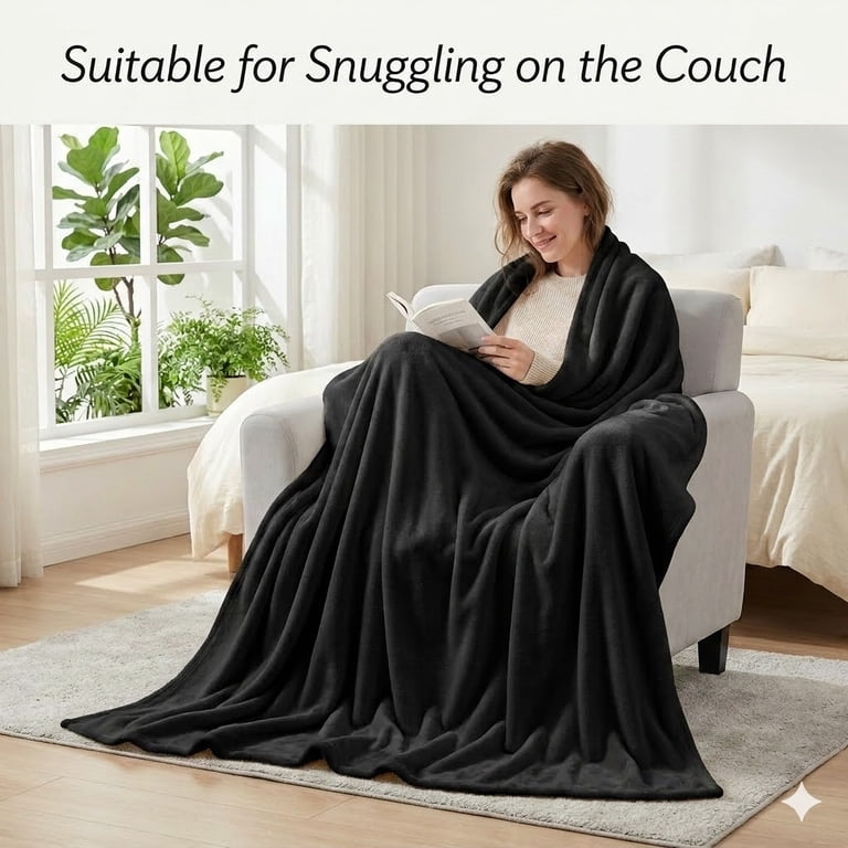 Twin Size Bed Blanket, 60x80 inch Soft & Warm Throw Blanket for