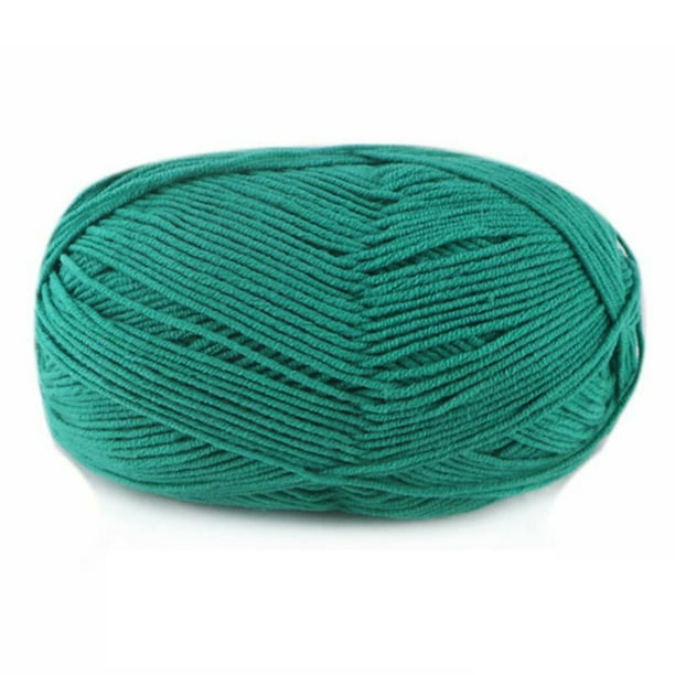Yuarrent Hilo de ganchillo, hilo de tejer multicolor, artesanías para ropa de bebé, juego de madejas de hilos flexibles, artes de 4 capas para Artesanía 59verde