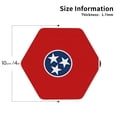 thumbnail image 2 of Tennessee Flag Leather Drinks Coasters Suitable for Various Cups Set of 6 Hexagon, 2 of 6