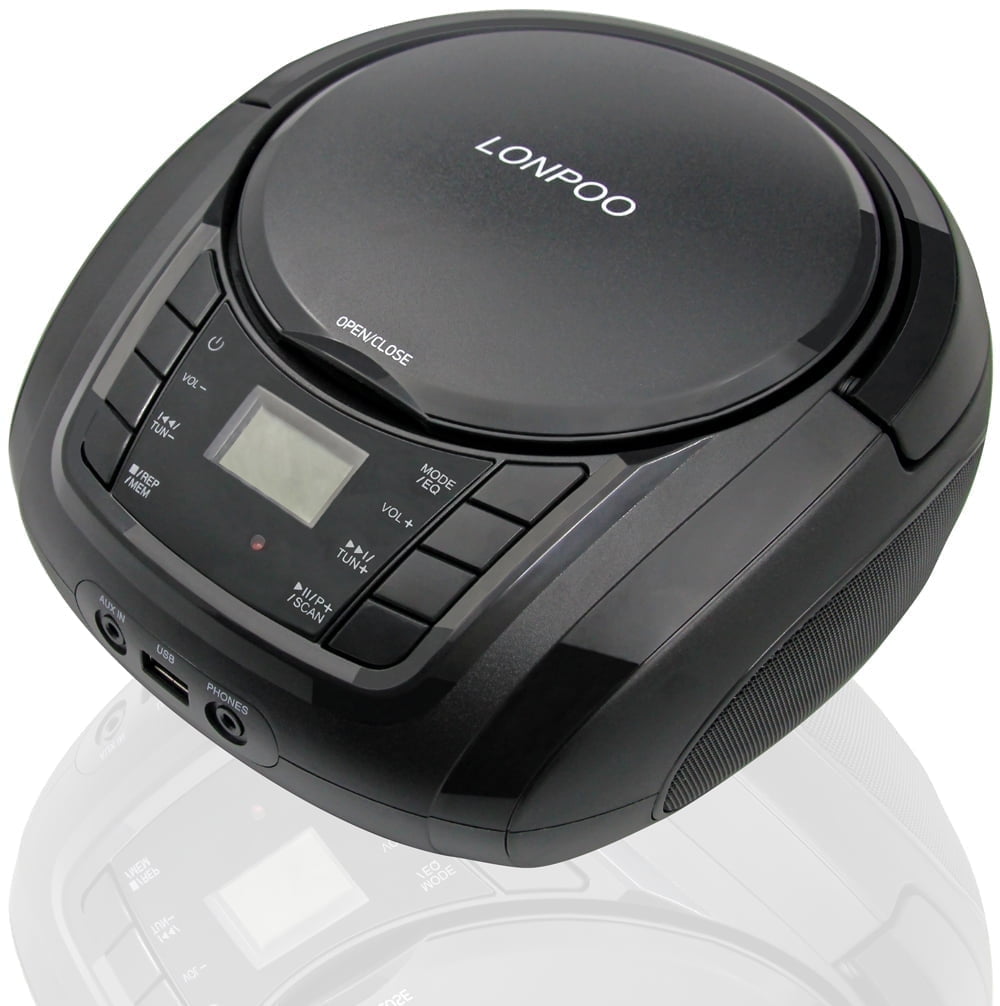 Sharp QT-CD290(BK) Portable CD MP3 Cassette Boombox with AM