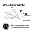 thumbnail image 3 of EMI EGM-650 5 Piece Physical Therapy Set - Goniometer 12 inch, 8 inch, 6 inch, Taylor Hammer, & Tape Measure C40, 3 of 3
