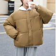 thumbnail image 2 of HAiming Womens Puffer Jacket Winter Packable down Long Sleeve Cropped Coats Casual Padded Warm Outerwear with Pocket, 2 of 7