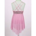thumbnail image 7 of Alvivi Big Girls' Sequins Irregular Lyrical Ballet Dance Dress Performance Competition Dancewear Pink 12, 7 of 7