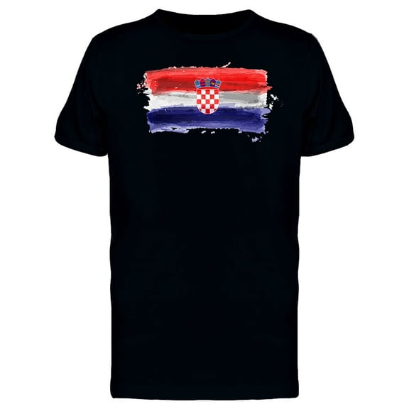 Brush Painting Of Croatia T-Shirt Men -Image by Shutterstock, Male Small