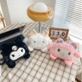 thumbnail image 4 of Bolsa de mensajero de felpa de Sanrio de dibujos animados, Melody Kuromi Cinnamoroll, bolsas de hombro de felpa, monedero para llaves, regalos de Navidad para niños y niñas, 4 of 4